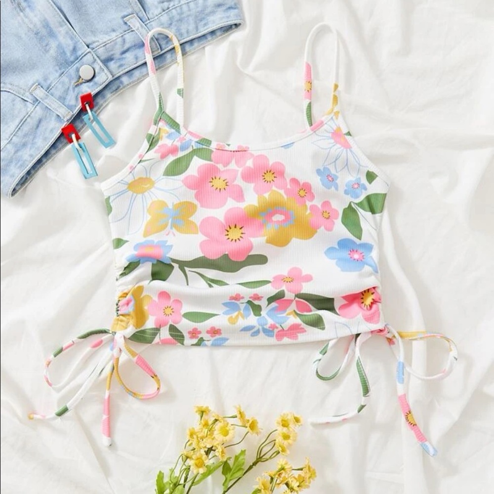 Ruched Crop Cami Top